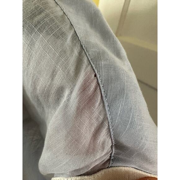 Koch Fern Top | sz SMALL | Light Blue | Cotton Linen Blend - Picture 6 of 16